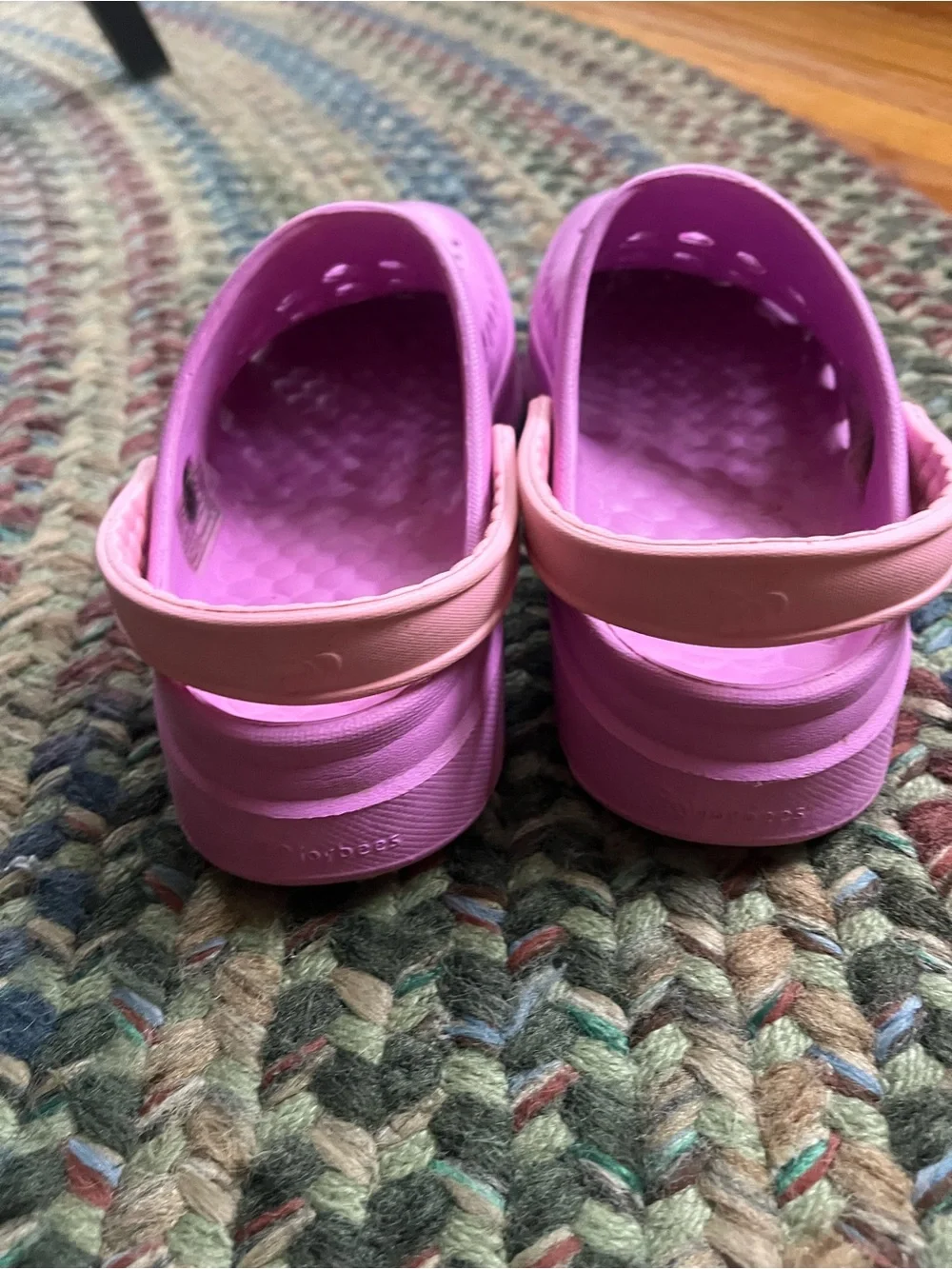 Kids Pink Ventilated Clog Sandals with Heel Strap